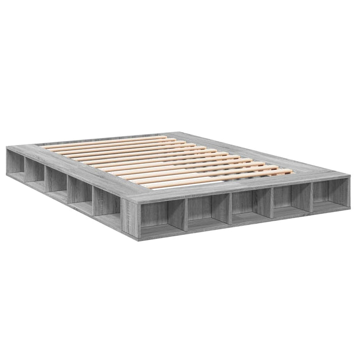 Cadru de pat, gri sonoma, 140x200 cm, lemn prelucrat WALTI