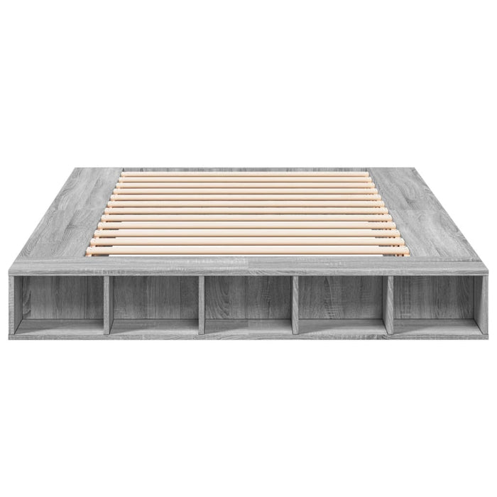 Cadru de pat, gri sonoma, 140x200 cm, lemn prelucrat WALTI