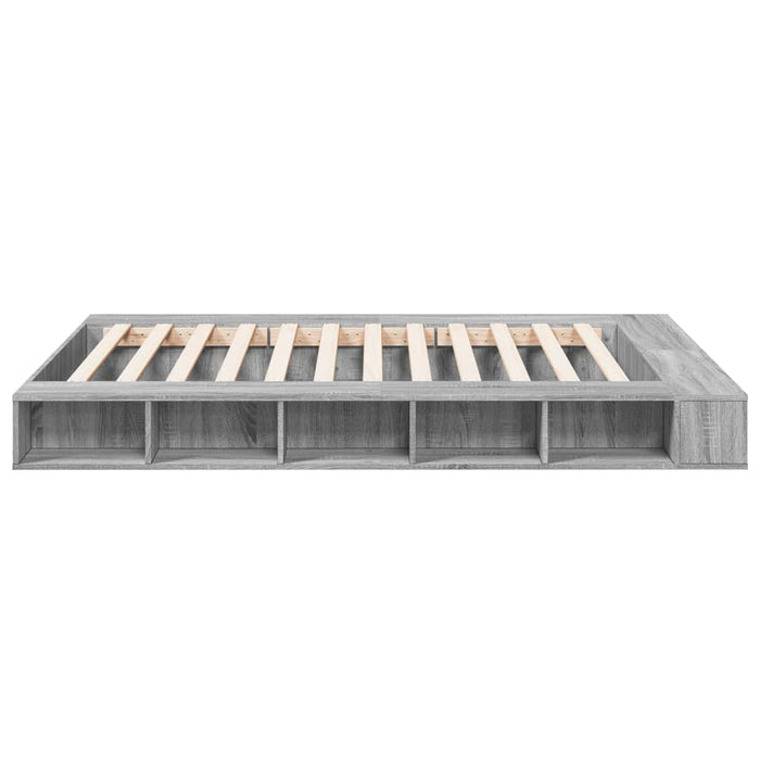 Cadru de pat, gri sonoma, 140x200 cm, lemn prelucrat WALTI