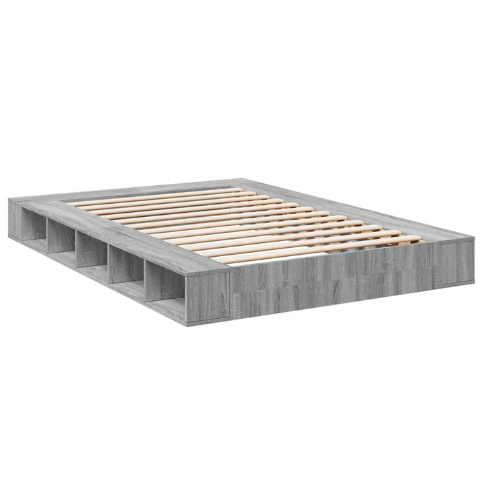 Cadru de pat, gri sonoma, 140x200 cm, lemn prelucrat WALTI