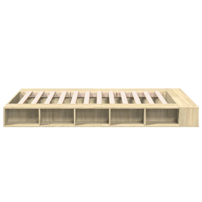 Cadru de pat, stejar sonoma, 140x190 cm, lemn prelucrat WALTI