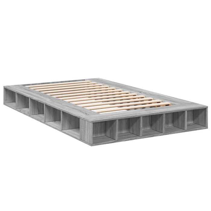 Cadru de pat, gri sonoma, 140x190 cm, lemn prelucrat - WALTI WALTI