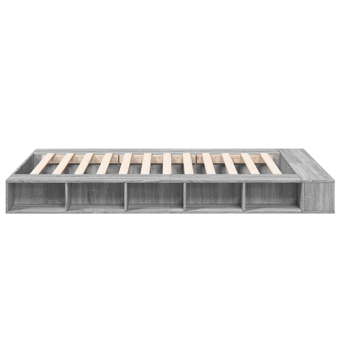 Cadru de pat, gri sonoma, 140x190 cm, lemn prelucrat - WALTI WALTI