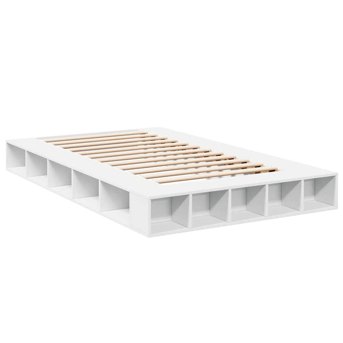 Cadru de pat, alb ,135x190 cm, lemn prelucrat - WALTI WALTI
