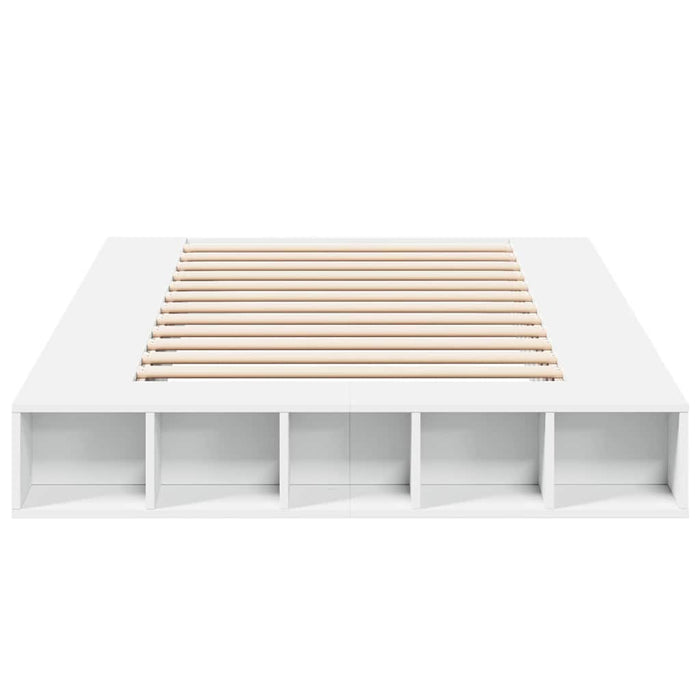 Cadru de pat, alb ,135x190 cm, lemn prelucrat - WALTI WALTI