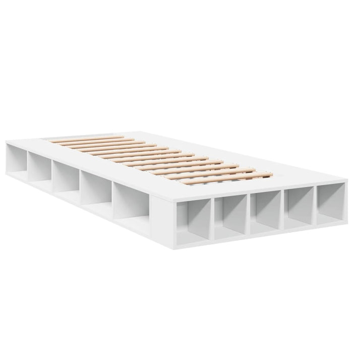 Cadru de pat, alb, 100x200 cm, lemn prelucrat WALTI