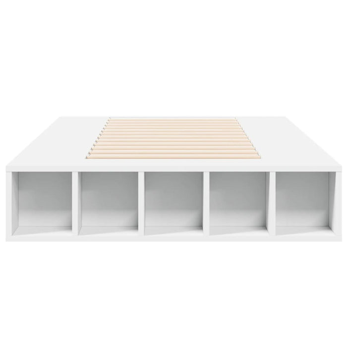 Cadru de pat, alb, 100x200 cm, lemn prelucrat WALTI