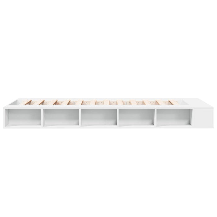 Cadru de pat, alb, 100x200 cm, lemn prelucrat WALTI