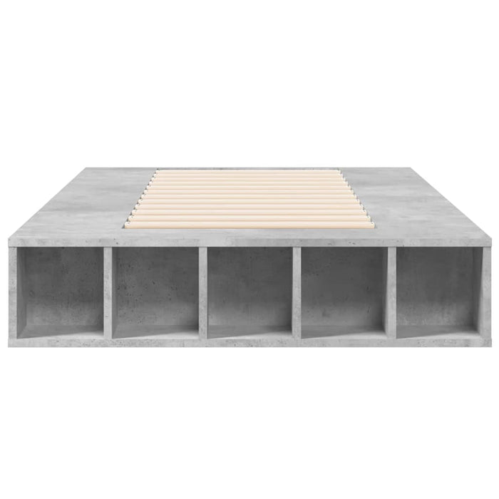 Cadru de pat, gri beton, 100x200 cm, lemn prelucrat - WALTI WALTI