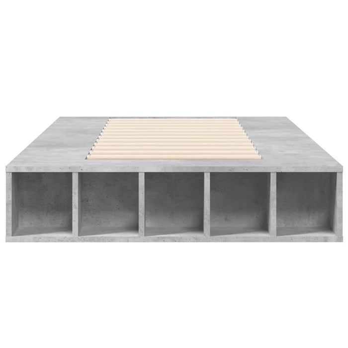 Cadru de pat, gri beton, 90x200 cm, lemn prelucrat WALTI