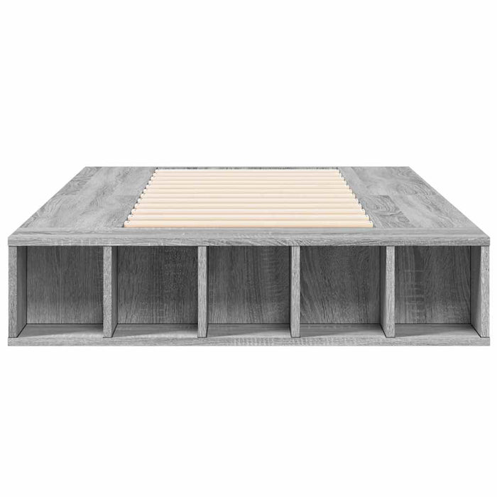 Cadru de pat, gri sonoma, 90x200 cm, lemn prelucrat WALTI