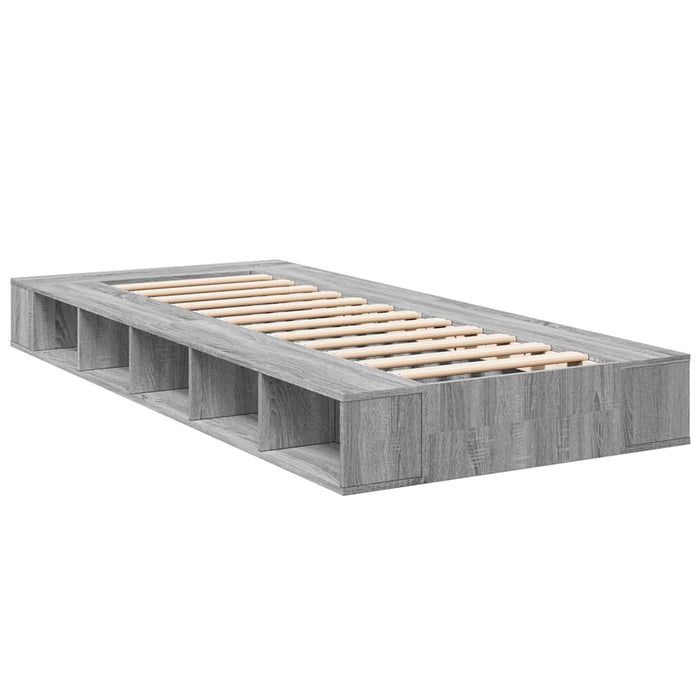 Cadru de pat, gri sonoma, 90x200 cm, lemn prelucrat WALTI