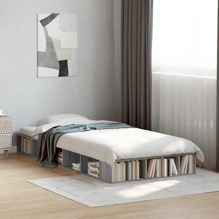 Cadru de pat, gri sonoma, 90x200 cm, lemn prelucrat WALTI