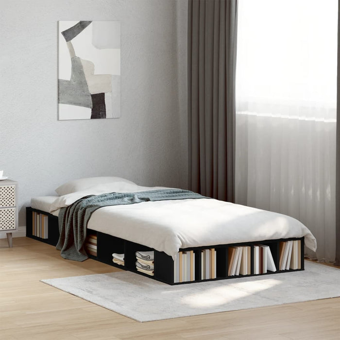 Cadru de pat, negru, 90x190 cm, lemn prelucrat - WALTI WALTI