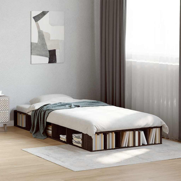 Cadru de pat, stejar maro, 90x190 cm, lemn prelucrat - WALTI WALTI