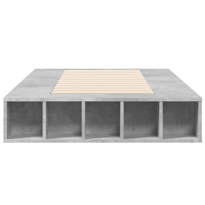 Cadru de pat, gri beton, 75x190 cm, lemn prelucrat - WALTI WALTI
