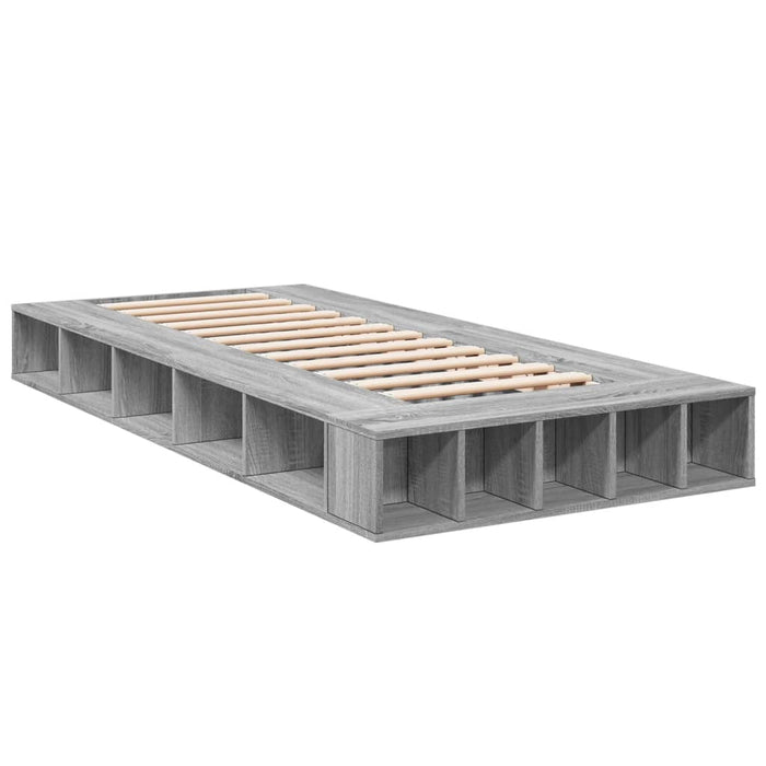 Cadru de pat, gri sonoma, 75x190 cm, lemn prelucrat - WALTI WALTI