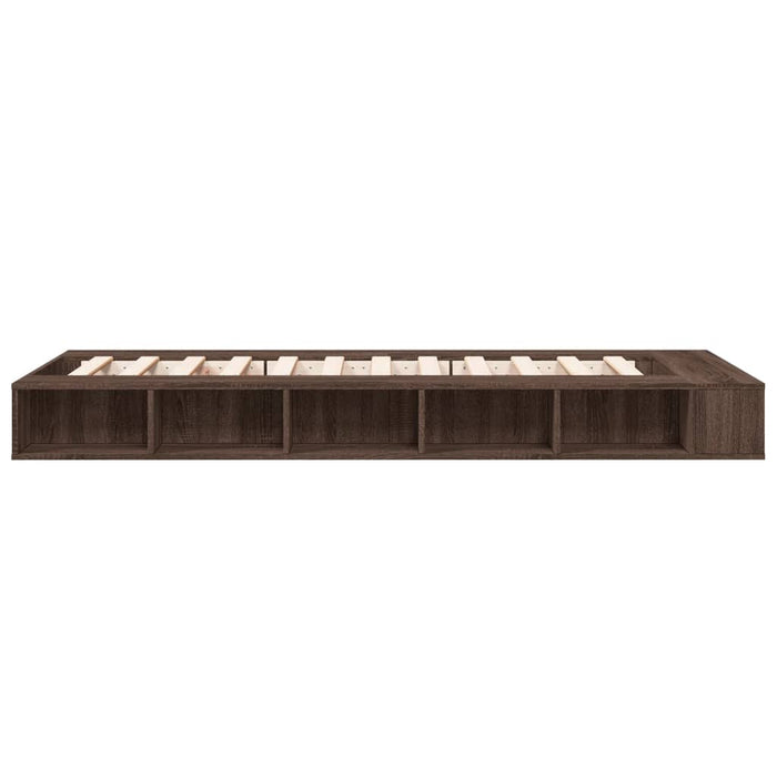 Cadru de pat, stejar maro, 75x190 cm, lemn prelucrat - WALTI WALTI