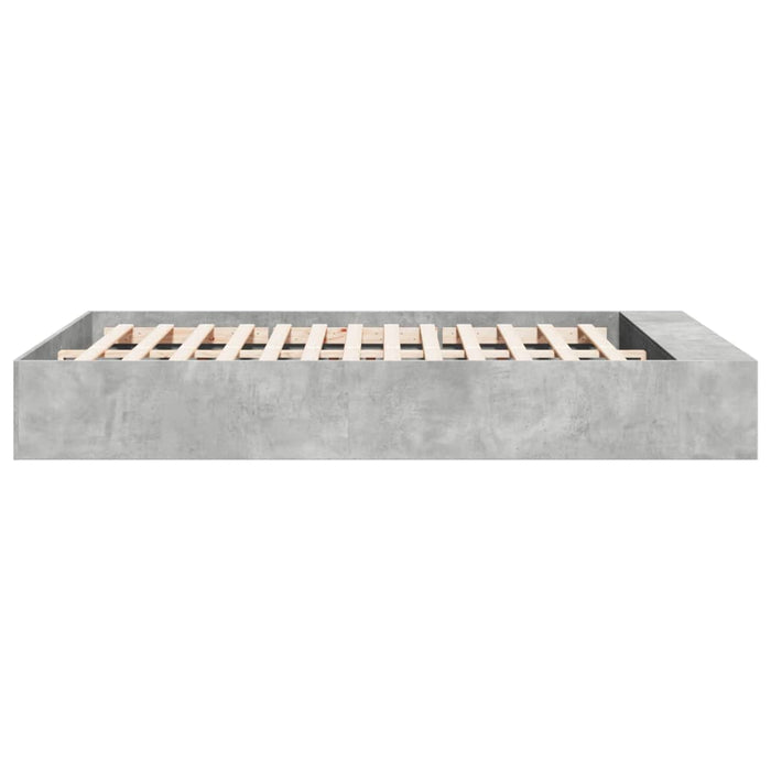 Cadru de pat, gri beton, 160x200 cm, lemn prelucrat - WALTI WALTI