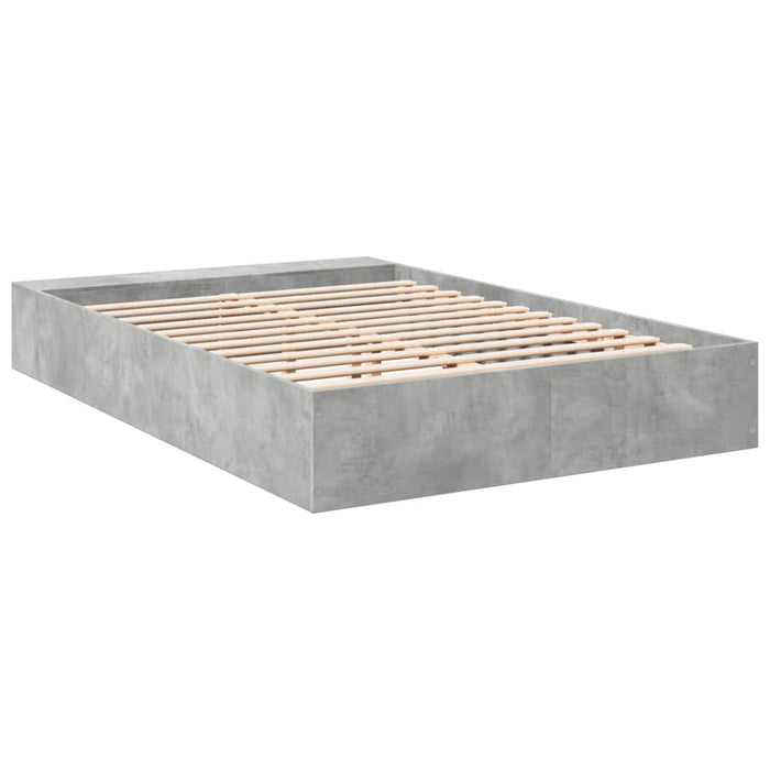 Cadru de pat, gri beton, 160x200 cm, lemn prelucrat - WALTI WALTI