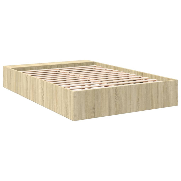 Cadru de pat, stejar sonoma, 135x190 cm, lemn prelucrat - WALTI WALTI