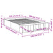 Cadru de pat, gri beton, 135x190 cm, lemn prelucrat - WALTI WALTI