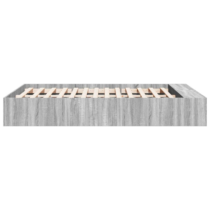 Cadru de pat, gri sonoma, 135x190 cm, lemn prelucrat - WALTI WALTI