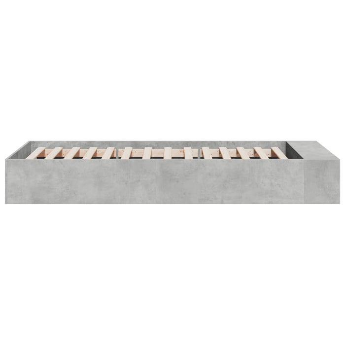 Cadru de pat, gri beton, 90x190 cm, lemn prelucrat - WALTI WALTI