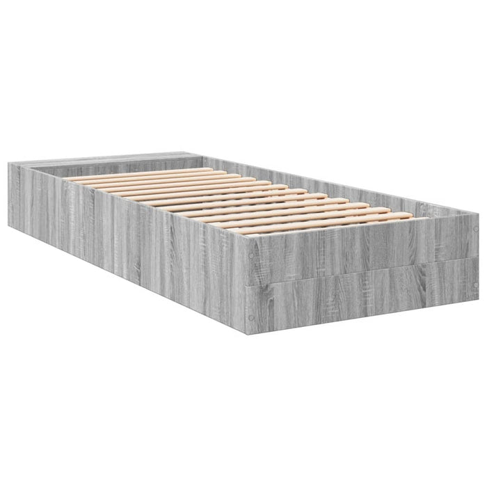 Cadru de pat, gri sonoma, 90x190 cm, lemn prelucrat - WALTI WALTI