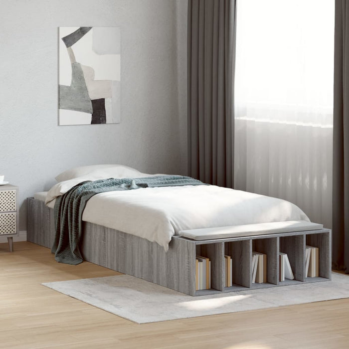 Cadru de pat, gri sonoma, 90x190 cm, lemn prelucrat - WALTI WALTI