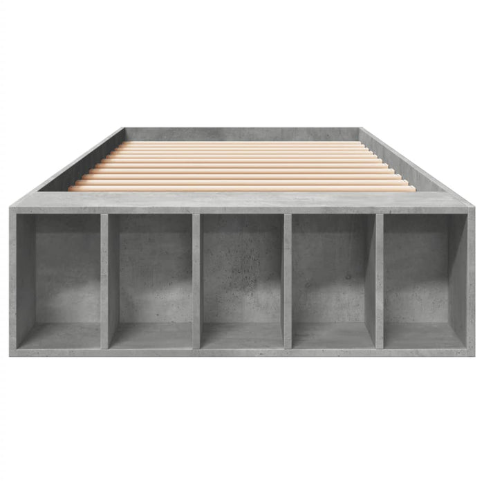 Cadru de pat, gri beton, 75x190 cm, lemn prelucrat - WALTI WALTI