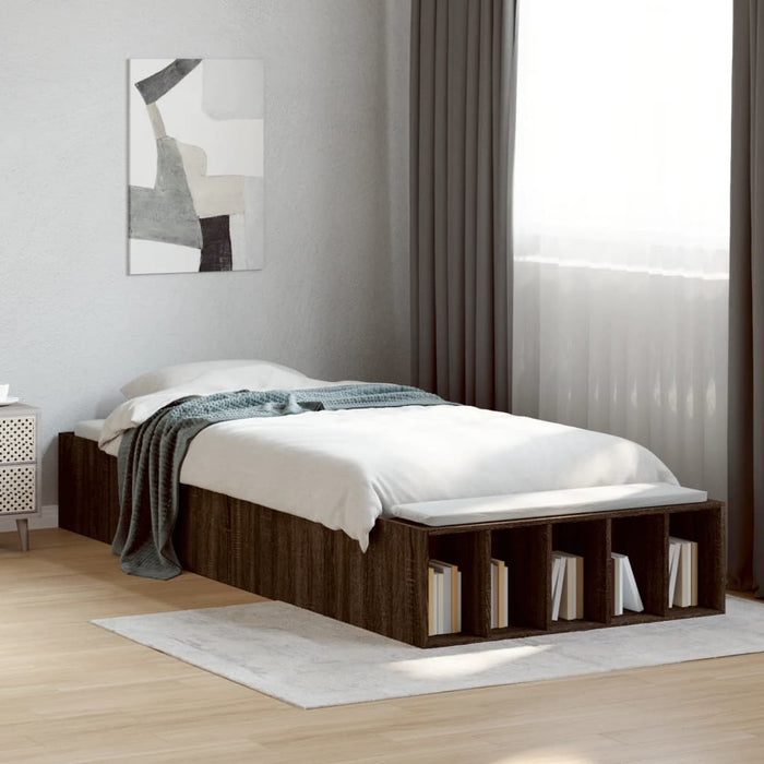 Cadru de pat, stejar maro, 75x190 cm, lemn prelucrat - WALTI WALTI