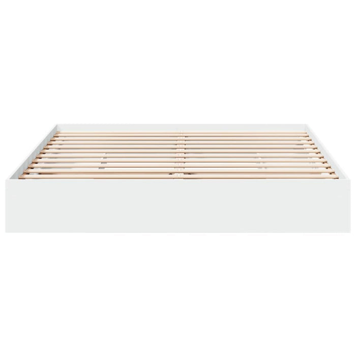 Cadru de pat cu sertare alb 200x200 cm lemn prelucrat WALTI