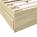 Cadru de pat cu sertare stejar sonoma 200x200 cm lemn prelucrat - WALTI WALTI