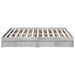 Cadru de pat cu sertare gri beton 200x200 cm lemn prelucrat - WALTI WALTI