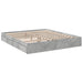 Cadru de pat cu sertare gri beton 200x200 cm lemn prelucrat - WALTI WALTI