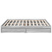 Cadru de pat cu sertare gri sonoma 200x200 cm lemn prelucrat - WALTI WALTI
