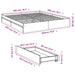 Cadru de pat cu sertare gri sonoma 200x200 cm lemn prelucrat - WALTI WALTI