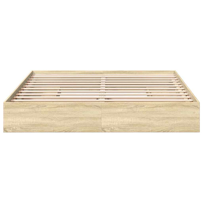 Cadru de pat cu sertare stejar sonoma 180x200 cm lemn prelucrat WALTI