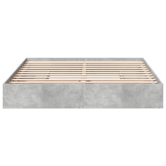 Cadru de pat cu sertare, gri beton, 180x200 cm, lemn prelucrat - WALTI WALTI