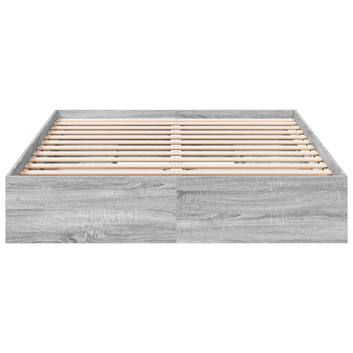 Cadru de pat cu sertare, gri sonoma, 160x200 cm lemn prelucrat - WALTI WALTI