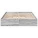 Cadru de pat cu sertare, gri sonoma, 160x200 cm lemn prelucrat - WALTI WALTI