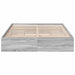 Cadru de pat cu sertare gri sonoma 150x200 cm lemn prelucrat - WALTI WALTI