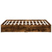 Cadru pat cu sertare stejar fumuriu 140x200 cm lemn prelucrat - WALTI WALTI