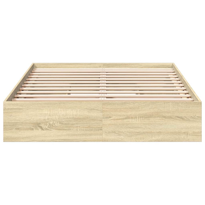 Cadru de pat cu sertare stejar sonoma 120x200 cm lemn prelucrat WALTI