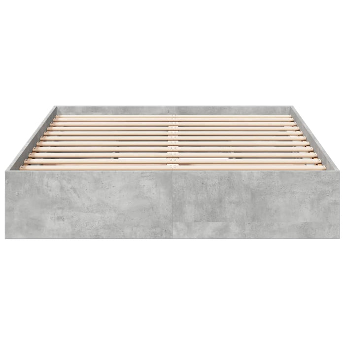Cadru de pat cu sertare, gri beton, 120x200 cm, lemn prelucrat - WALTI WALTI