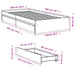 Cadru de pat cu sertare, alb, 100x200 cm, lemn prelucrat - WALTI WALTI