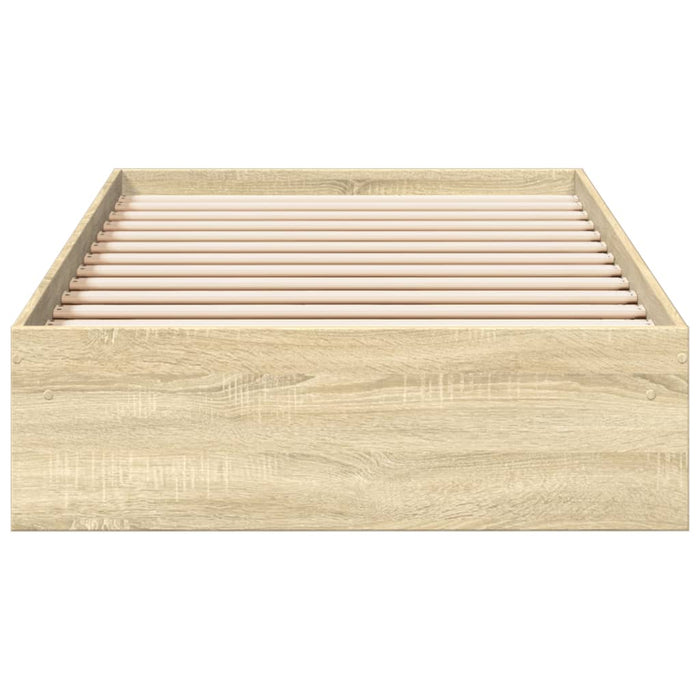 Cadru de pat cu sertare stejar sonoma 100x200 cm lemn prelucrat WALTI