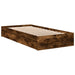 Cadru pat cu sertare stejar fumuriu 100x200 cm lemn prelucrat - WALTI WALTI