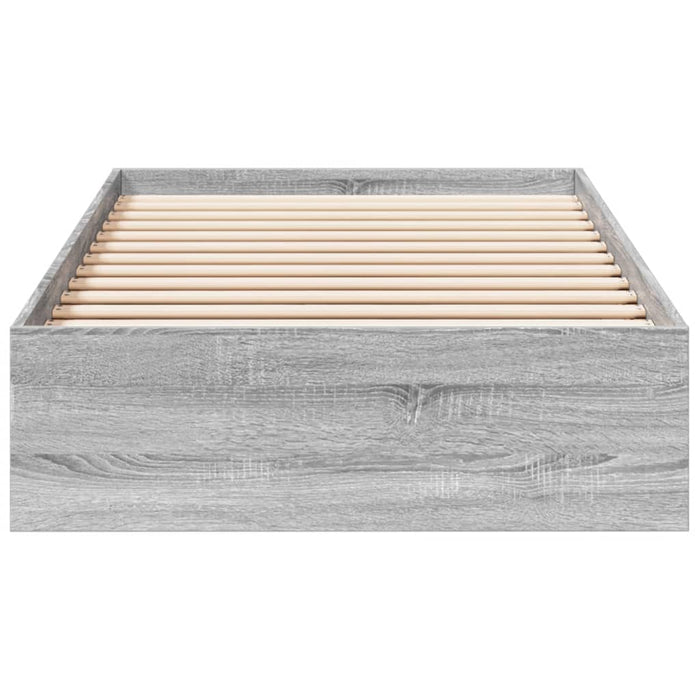 Cadru de pat cu sertare gri sonoma 100x200 cm lemn prelucrat WALTI